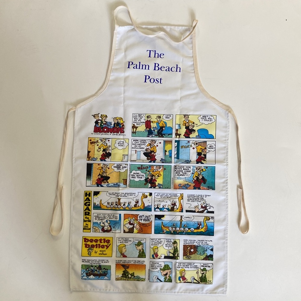 Palm beach post retro Vintage Cartoon kitchen apron, Hagar, Blondie